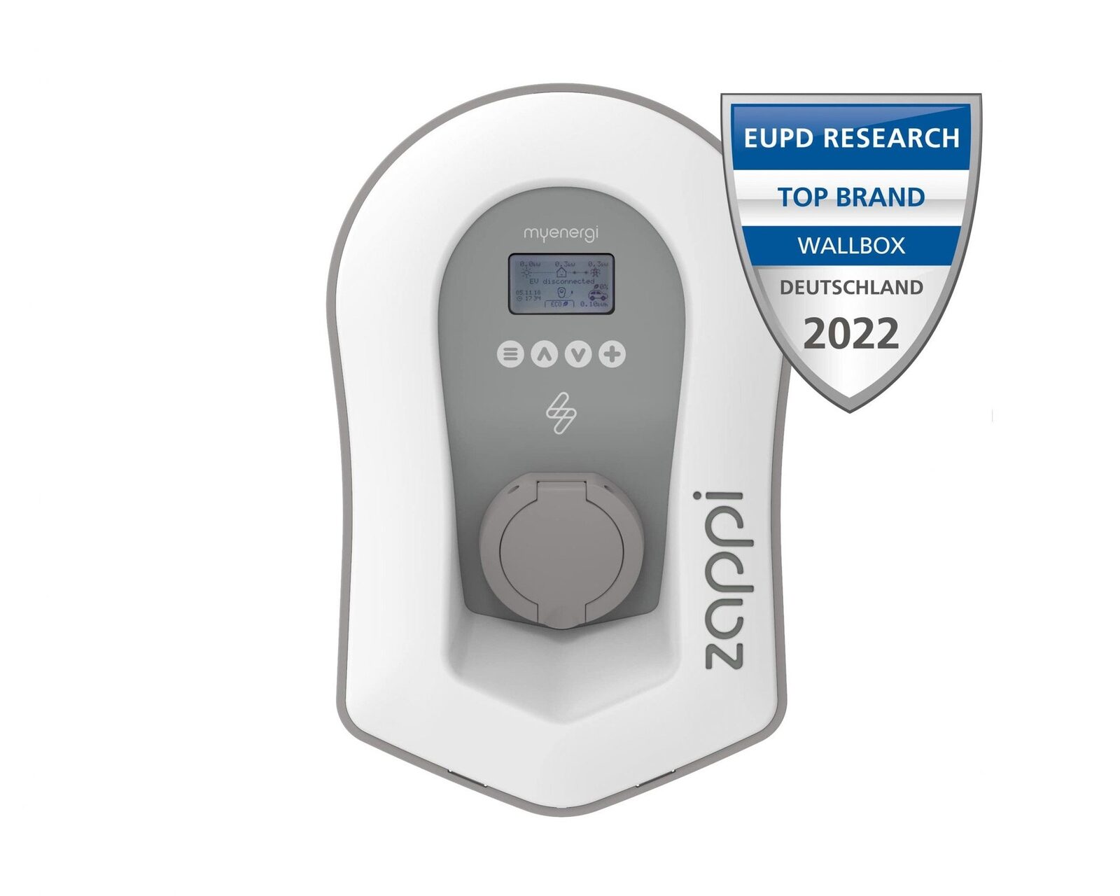 Vorderansicht Myenergi Zappi V2.1 weiß