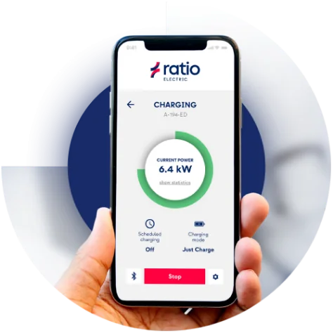 Ratio io6 Wallbox schwarz mit 6m Ladekabel