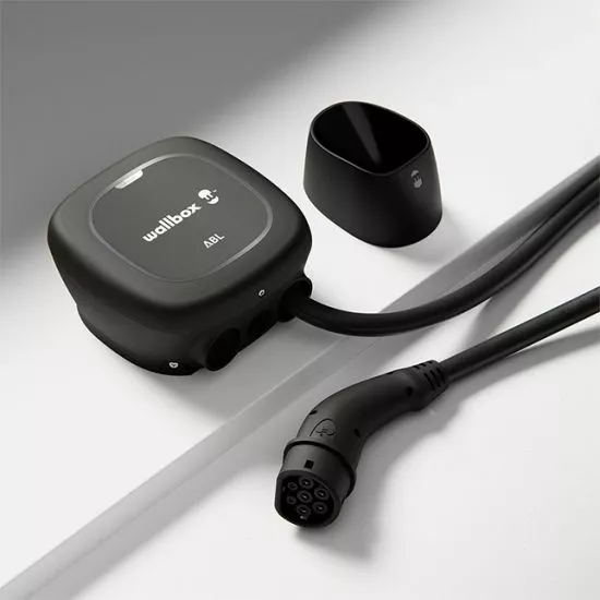 Hinteransicht ABL Pulsar Wallbox schwarz