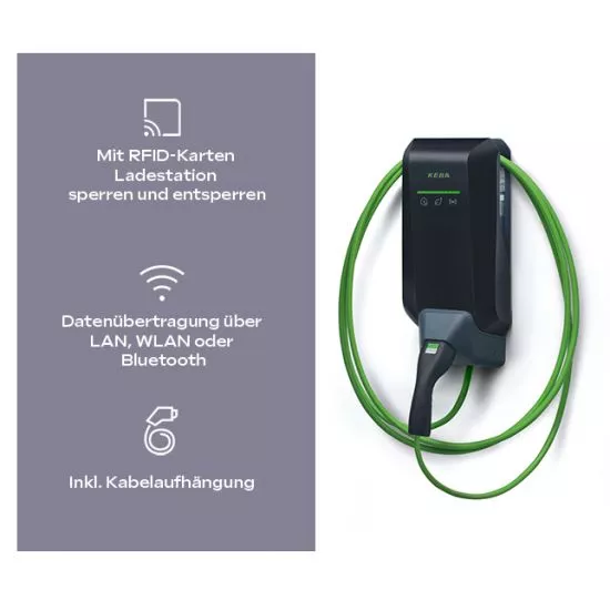 RFID Leser KEBA P40 Wallbox schwarz