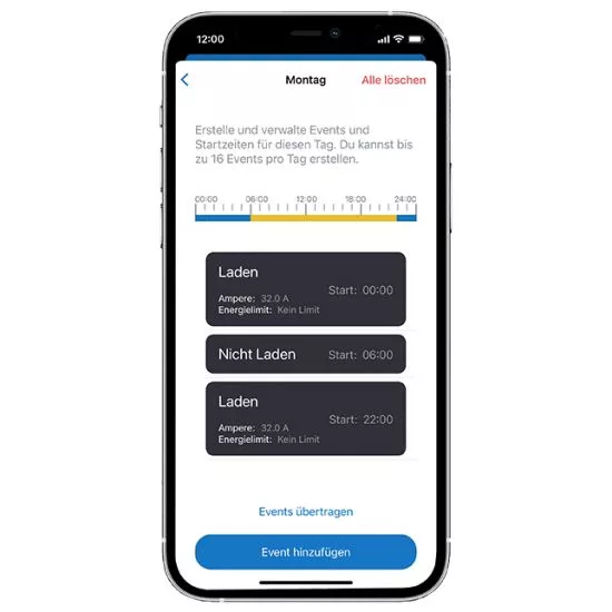 Display der NRGkick Fix Select Wallbox