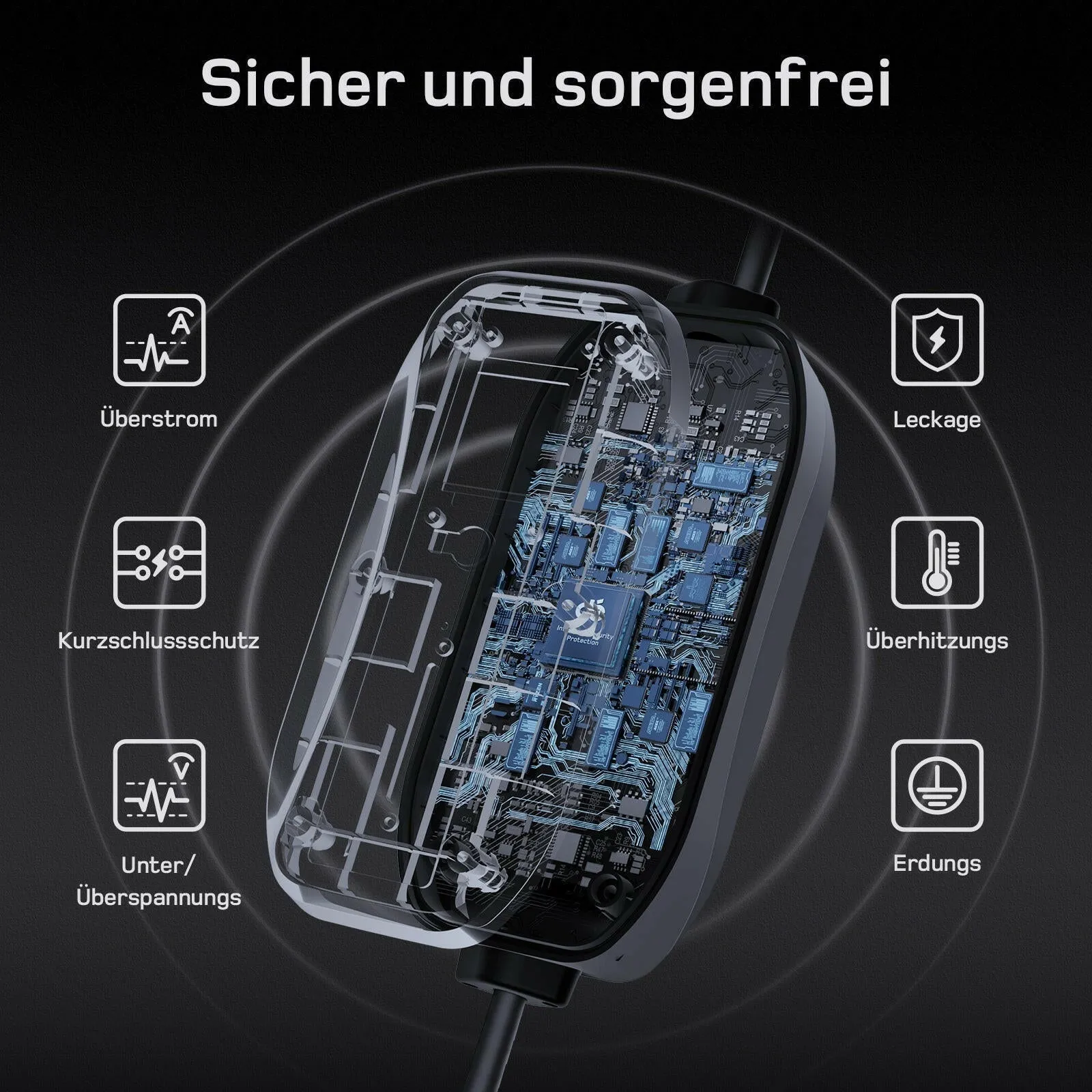 dé Mobile Ladestation 11 kW Typ 2 CEE 16A mit App – 10 Meter Ansicht 5