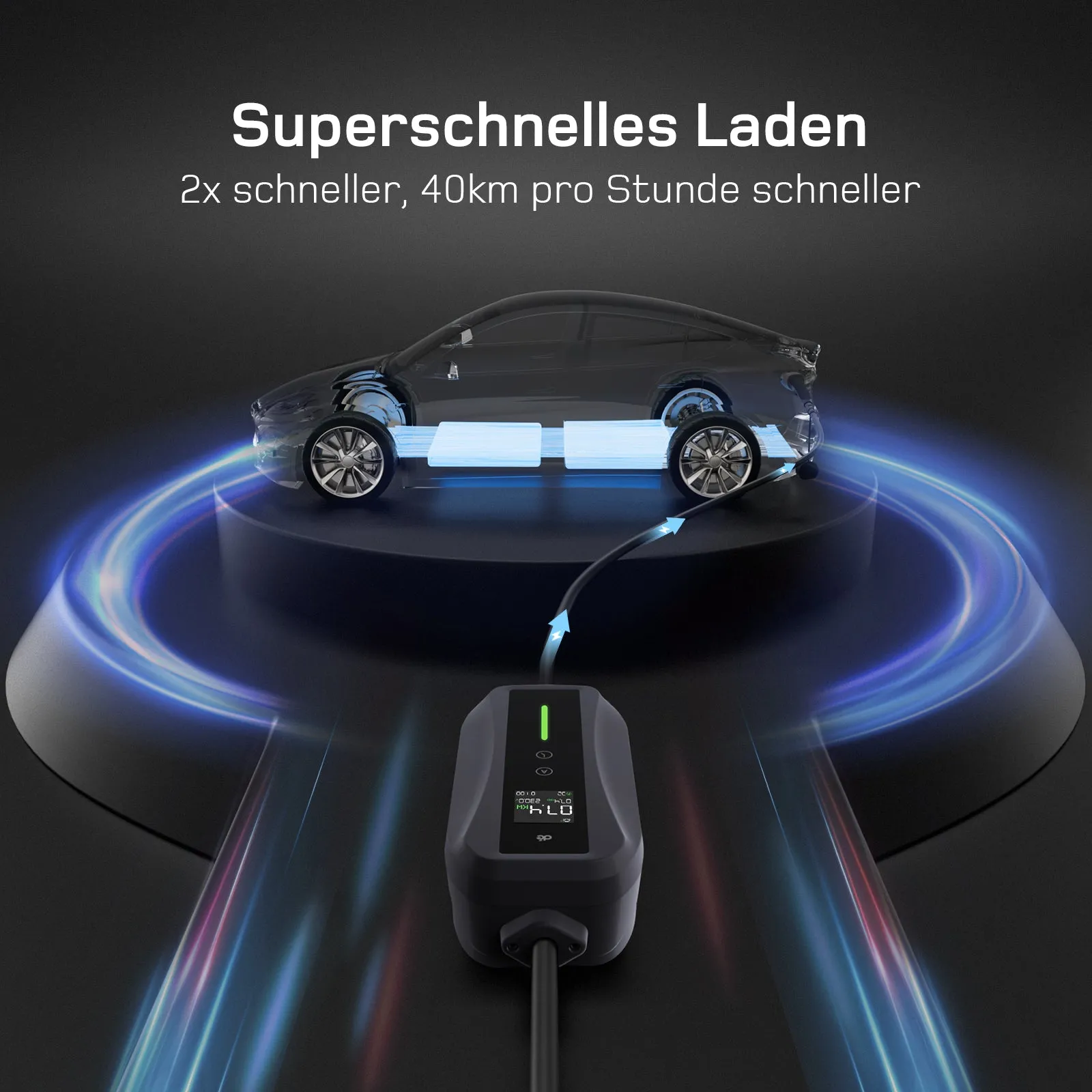 dé Ladekabel Typ 2 CEE 7,4kW T1 – 10 Meter Ansicht 3