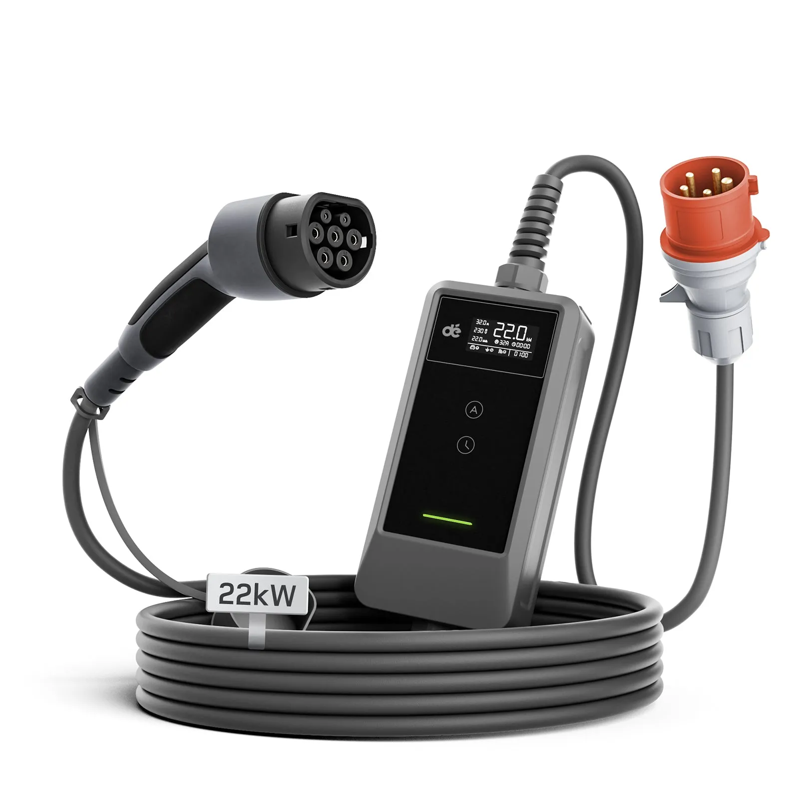 dé Mobile Wallbox 22 kW Typ 2 CEE 32A mit App - 20 Meter - Produktfoto