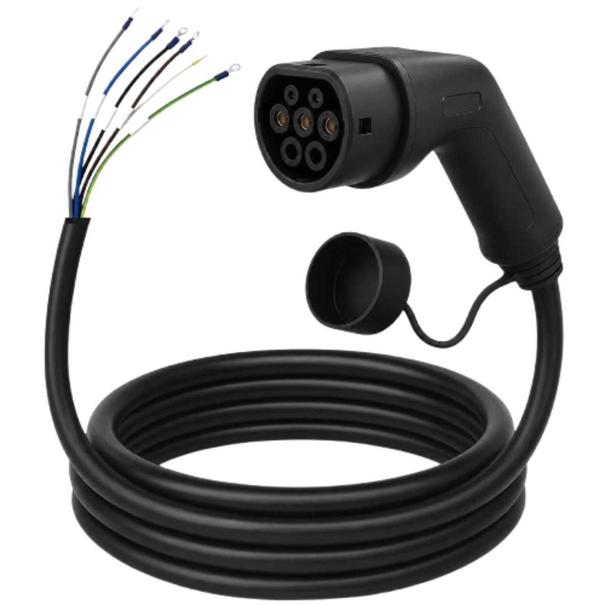 Loady Ladekabel Typ 2 offenes Ende - 11 kW - 3-Phasen 16A – 15 Meter